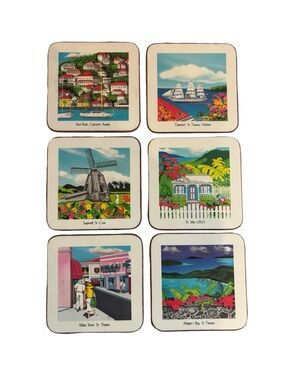 Vintage Pimpernel cork-backed placemats/coasters made in England